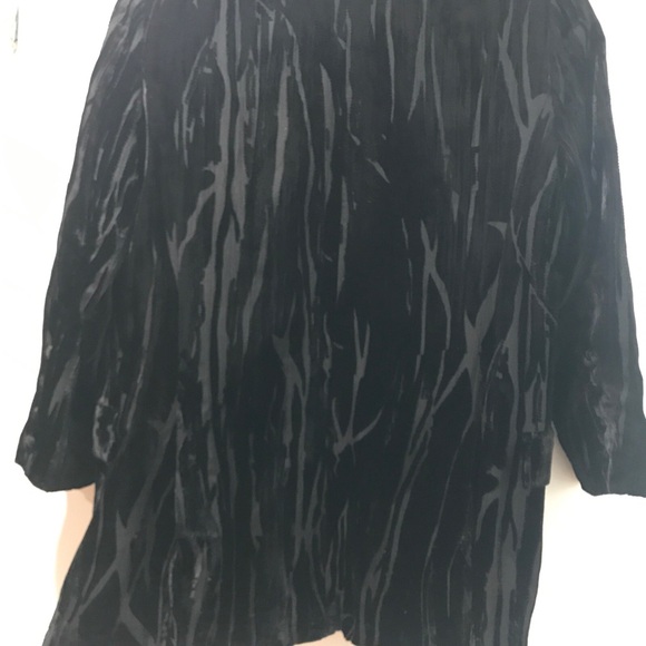 Alberto Makai Black Velvet Blazer M Women Zebra Animal print - Picture 5 of 11